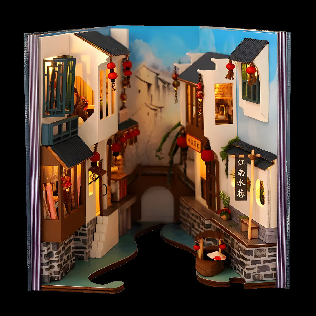 DIY Japanese Sakura Alley Book Nook Kit