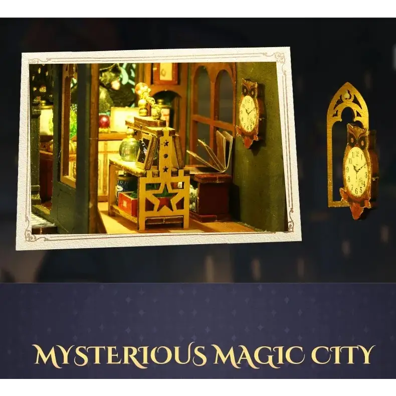 DIY Magic Clock Tower Miniature House Kit