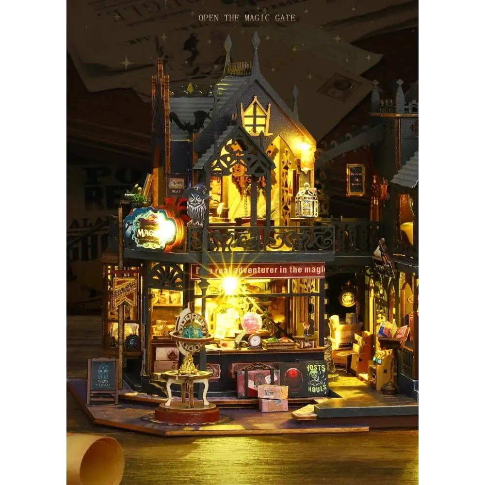 DIY Magic Clock Tower Miniature House Kit