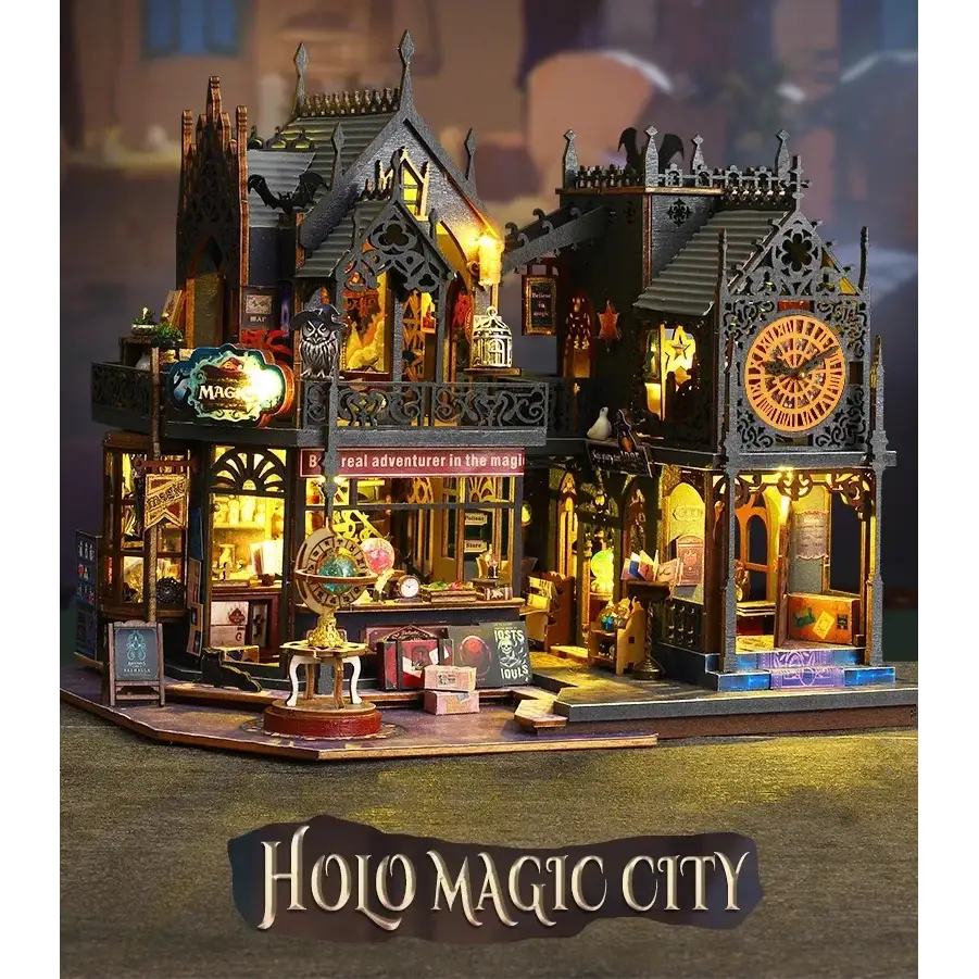 DIY Magic Clock Tower Miniature House Kit