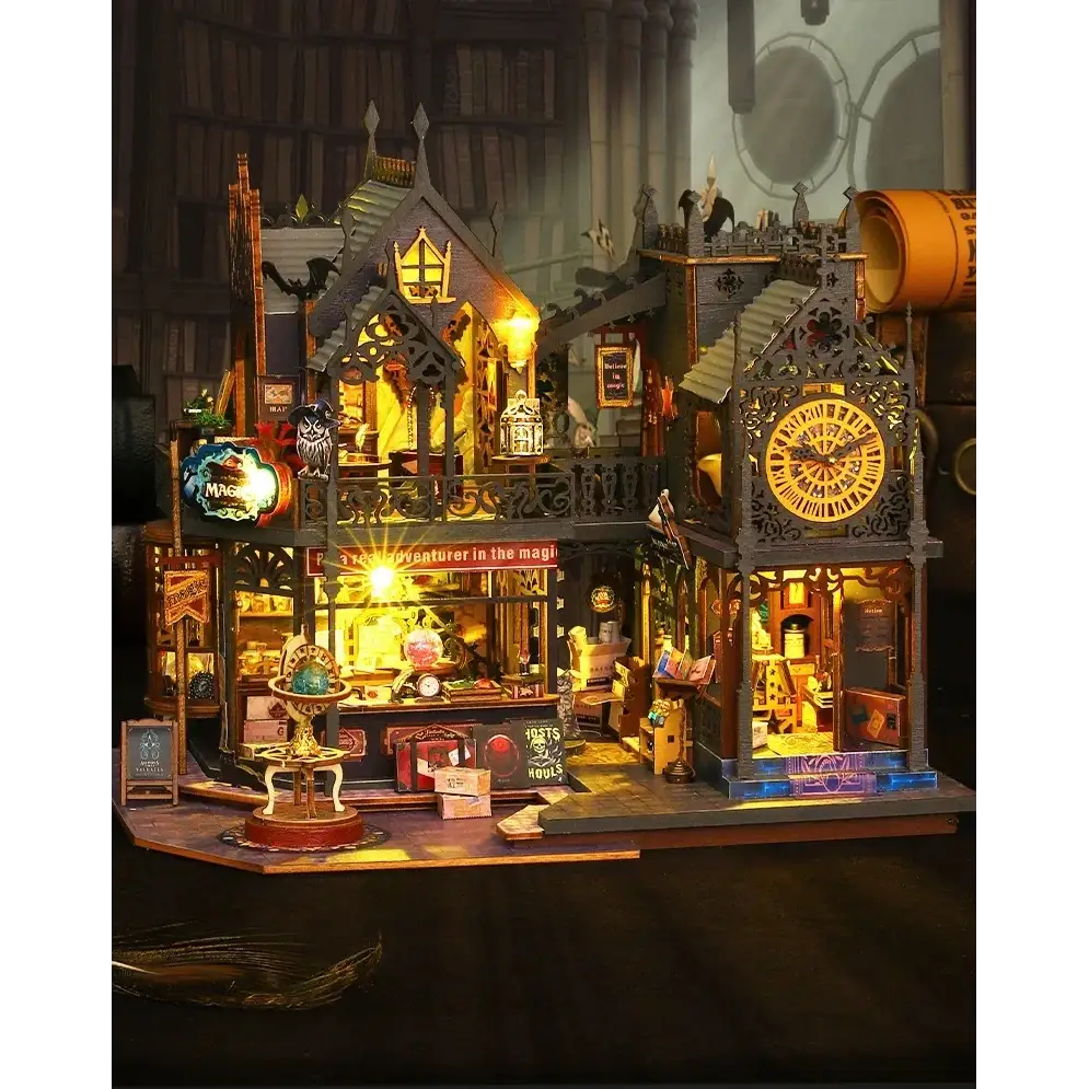DIY Magic Clock Tower Miniature House Kit