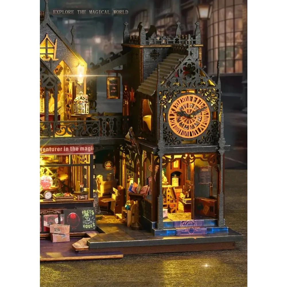 DIY Magic Clock Tower Miniature House Kit