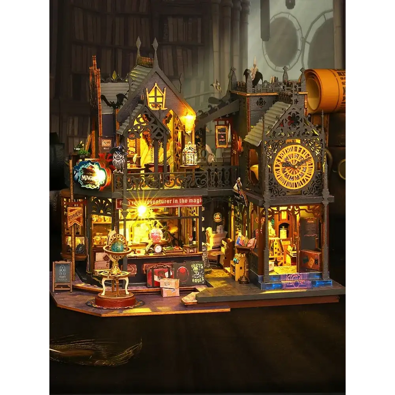 DIY Magic Clock Tower Miniature House Kit