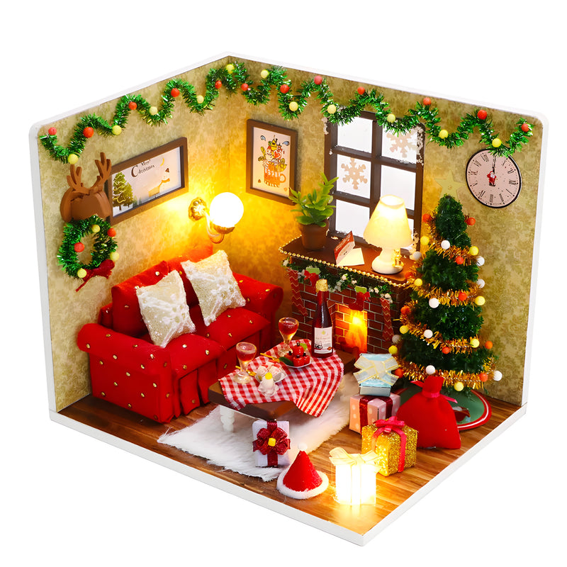 DIY Miniature Room Kit with Furniture & LED – 5 Models