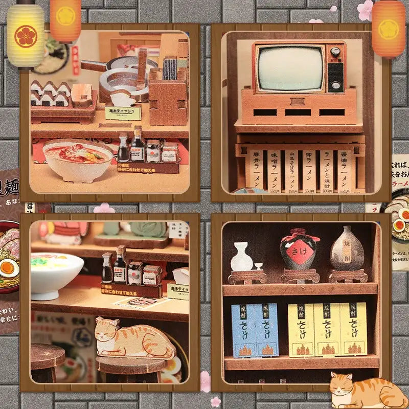 DIY Morita-Ya Ramen Shop Book Nook Kit