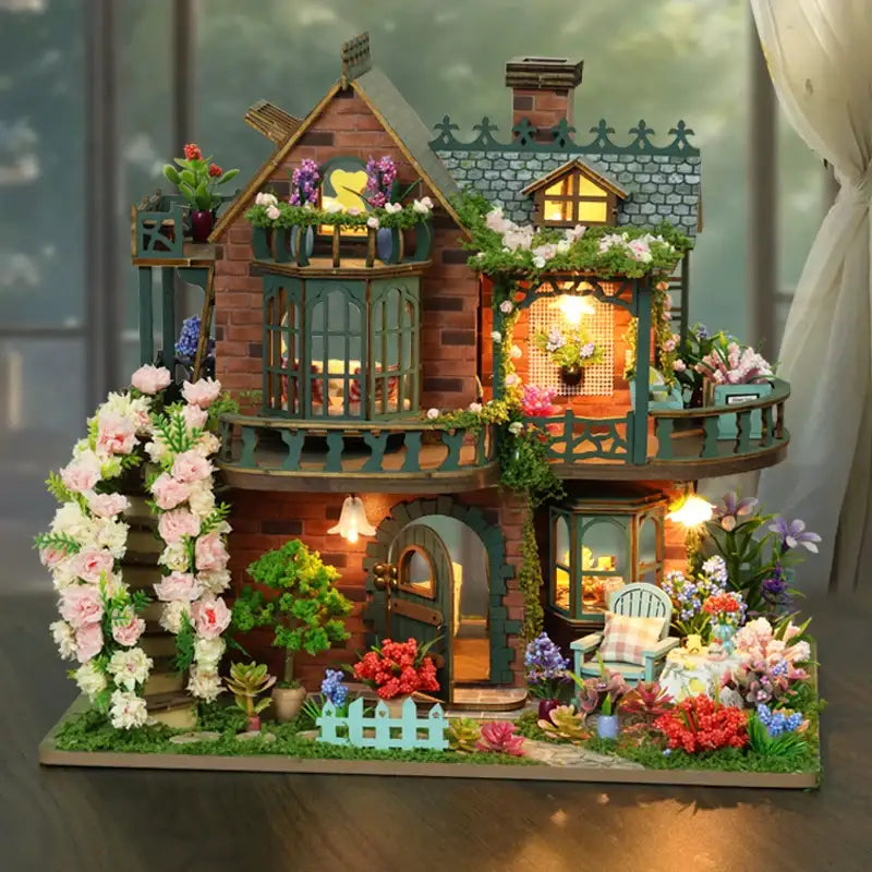 DIY Wooden Fairy Garden Cottage Miniature House Kit