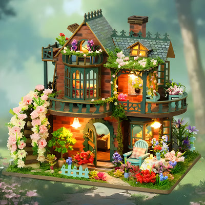 DIY Wooden Fairy Garden Cottage Miniature House Kit