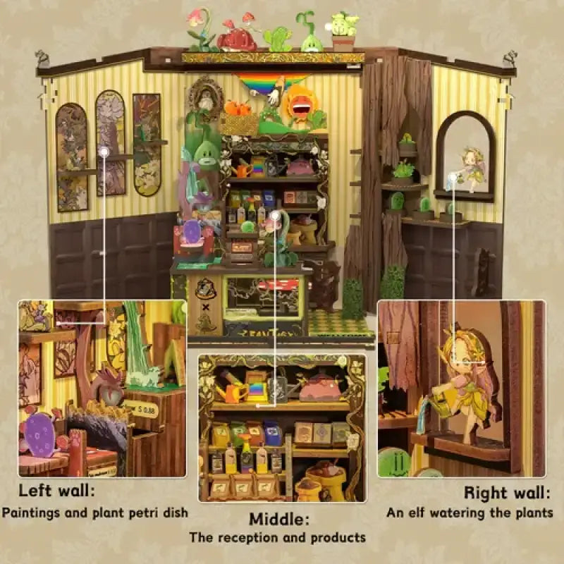 Fantasy Plant Shop Book Nook