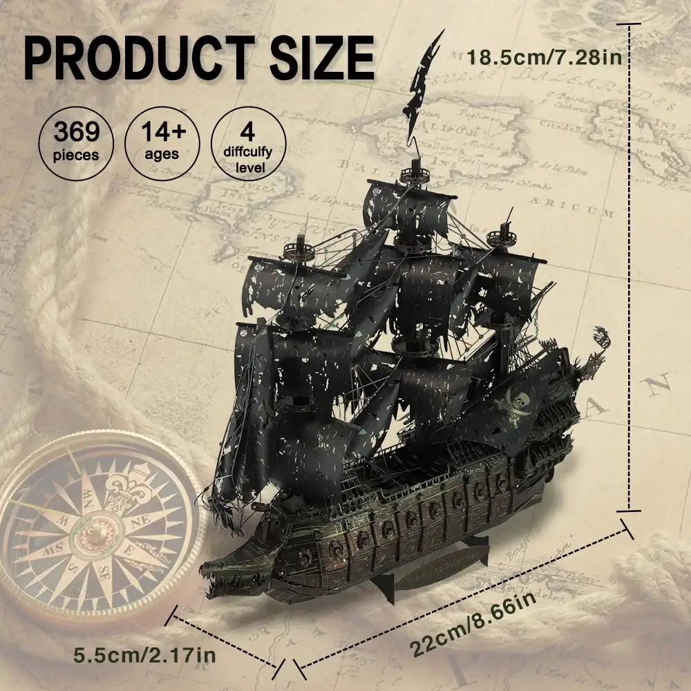 Flying Dutchman – 3D Metal Puzzle Pirate Ship Model