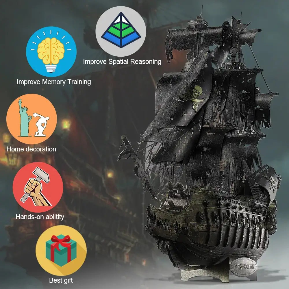 Flying Dutchman – 3D Metal Puzzle Pirate Ship Model