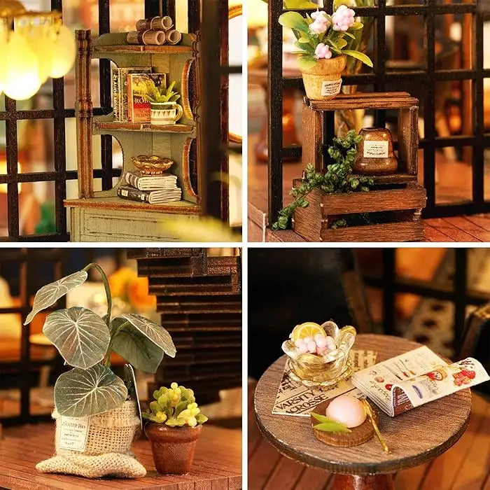 ’Forest Teashop’ Miniature Dollhouse Kit