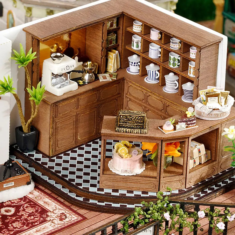 Forest Teashop Miniature Dollhouse Kit