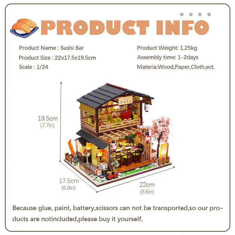 Gubbion & Sushi Miniature Dollhouse Kit