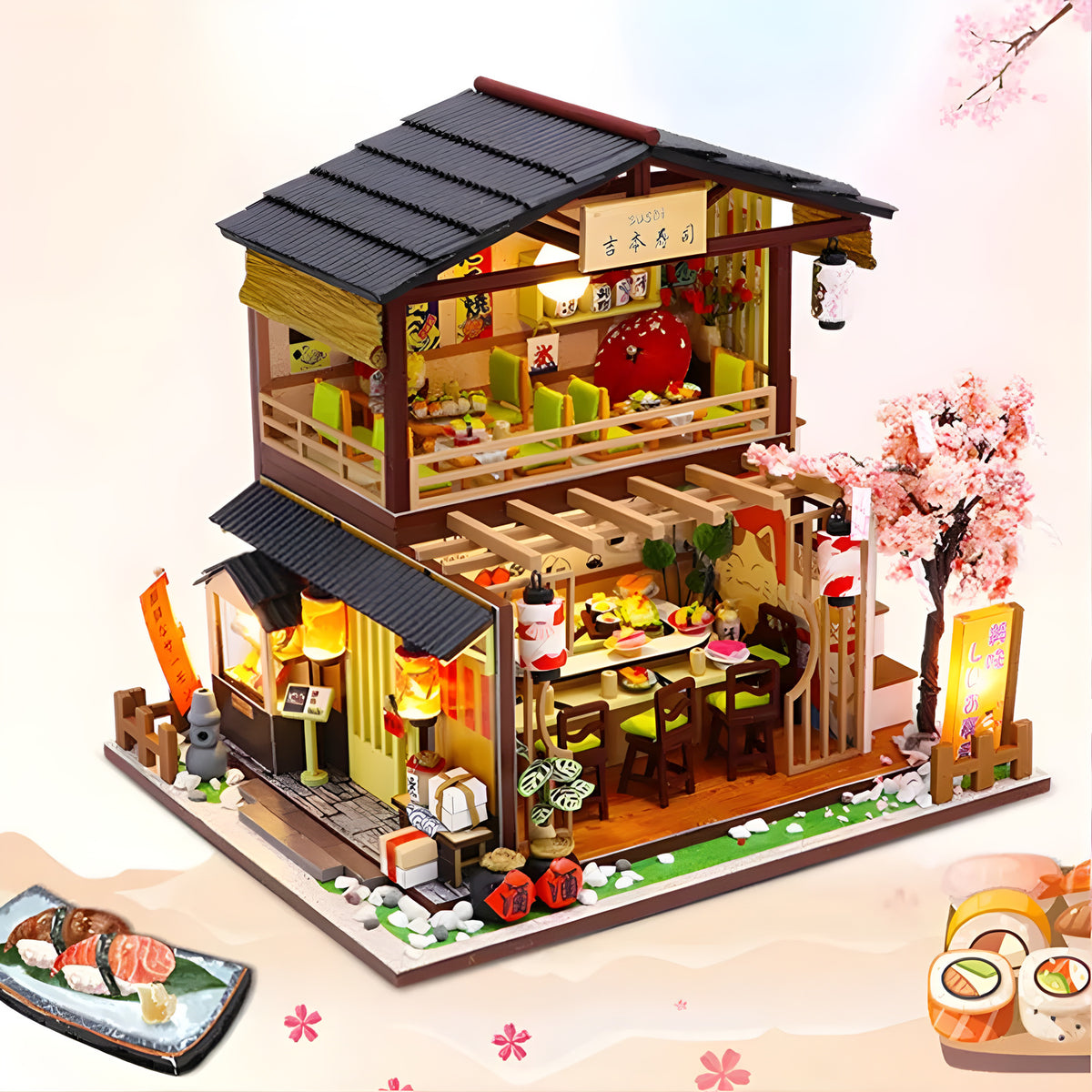 ’Gubbion & Sushi’ Miniature Dollhouse Kit