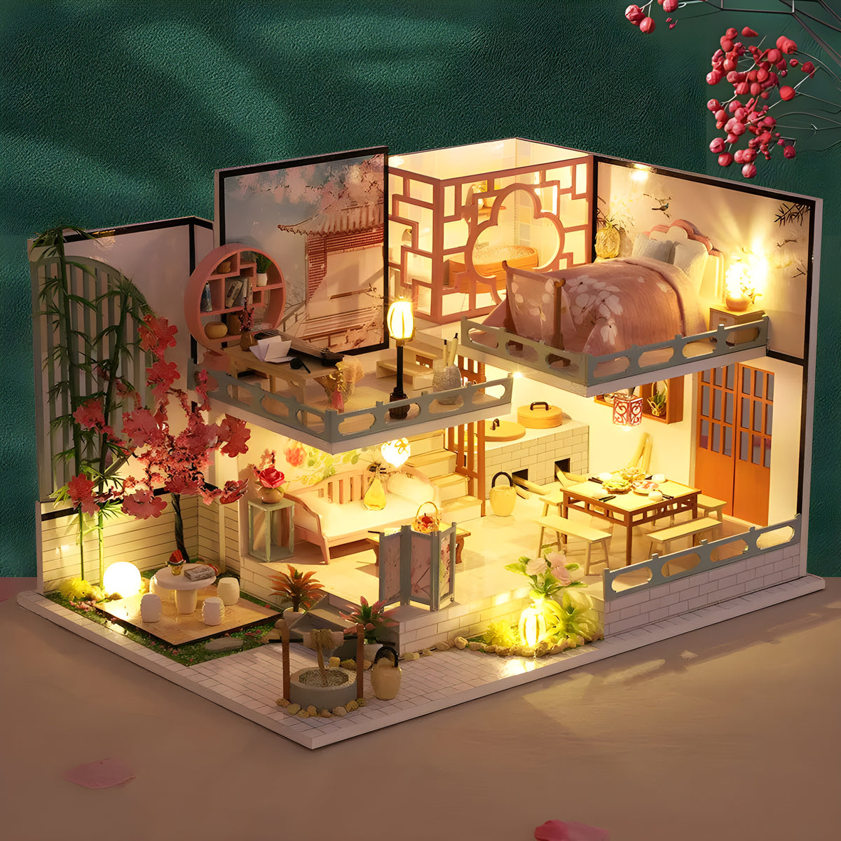 Guqin Pavilion DIY Miniature House Kit