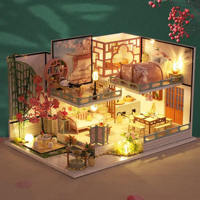 Guqin Pavilion DIY Miniature House Kit