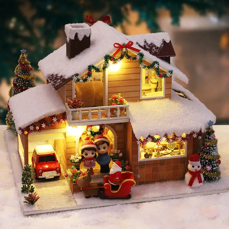 ’Ice and Snow Manor’ Miniature Dollhouse Kit