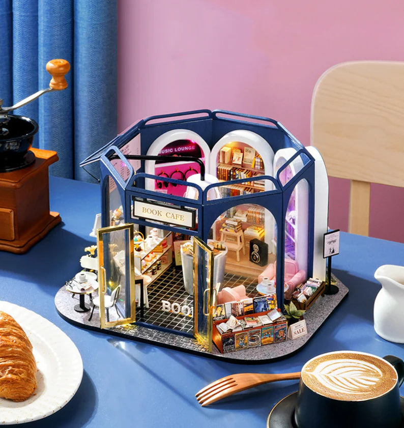 Library Coffee DIY Miniature House Kit