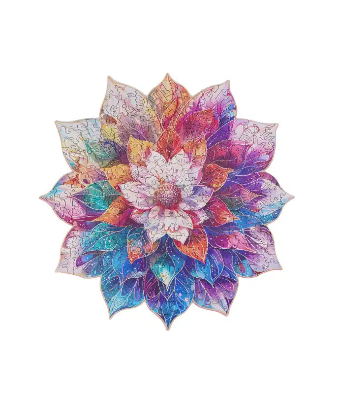 Mystic Mandala Flower 200-Piece Jigsaw Puzzle