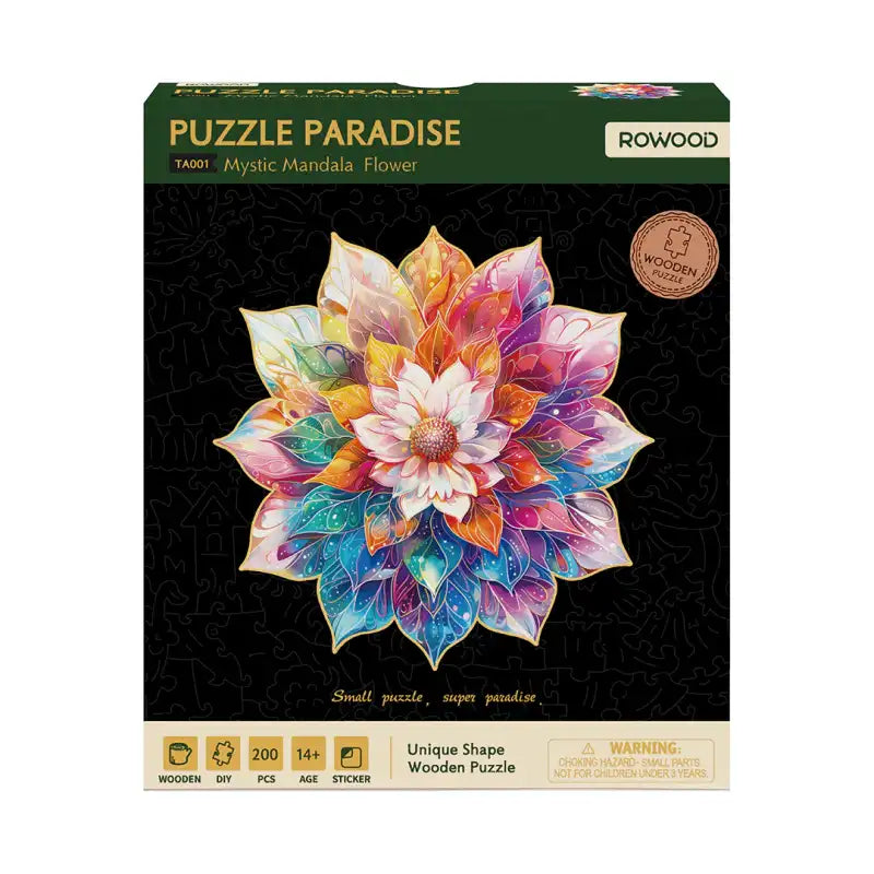 Mystic Mandala Flower 200-Piece Jigsaw Puzzle