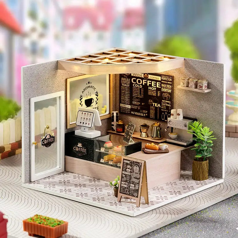 ’Leisurely Coffee Shop’ Miniature Dollhouse Kit