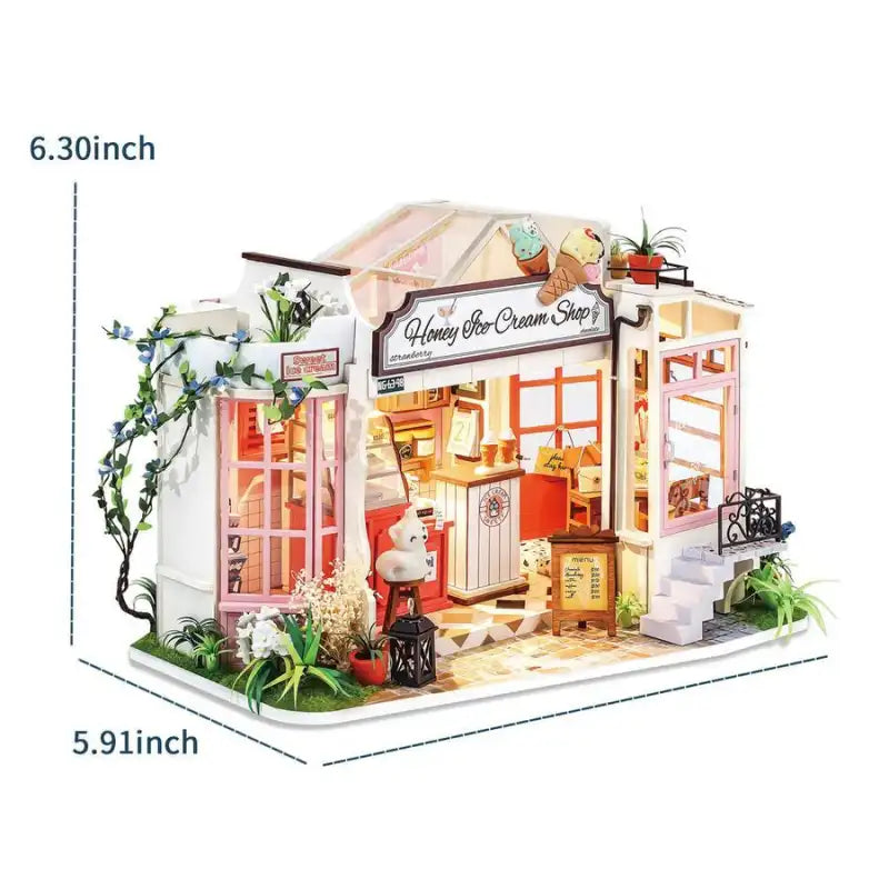 Honey Ice Cream Shop DIY Miniature House Kit