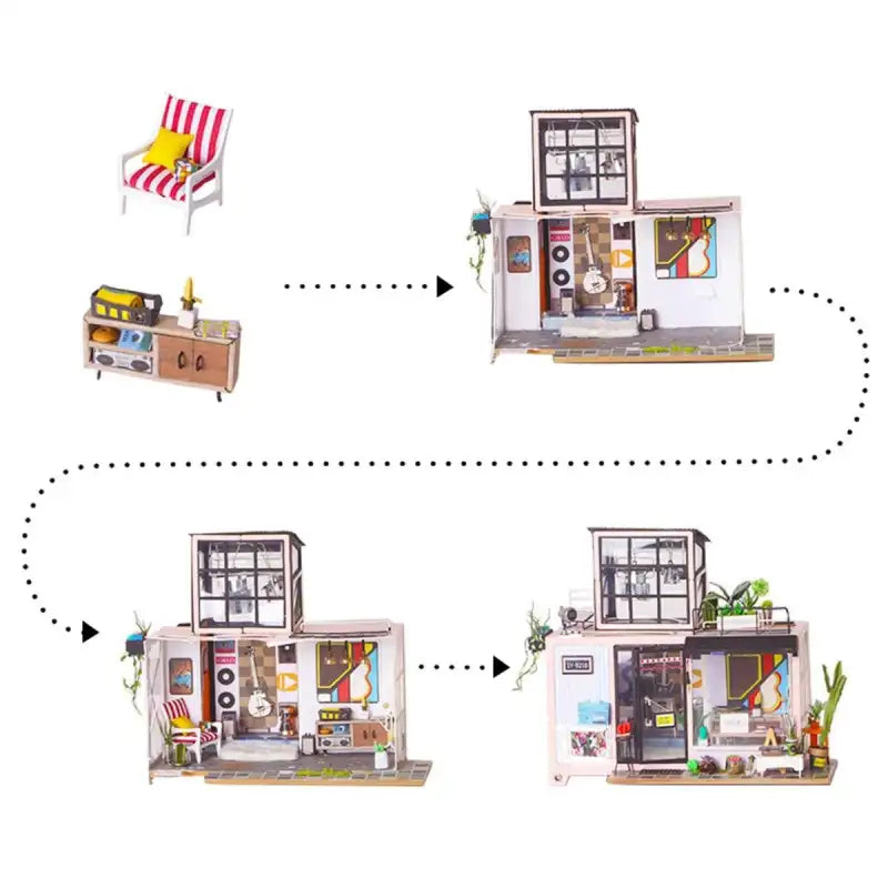 Kevin's Bachelor Studio DIY Miniature House Kit
