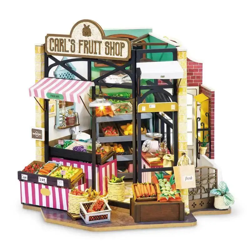 Carl’s Fruit Shop DIY Miniature House Kit