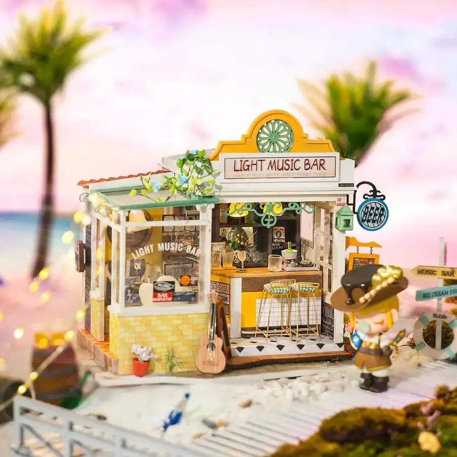 Light Music Bar DIY Miniature House Kit