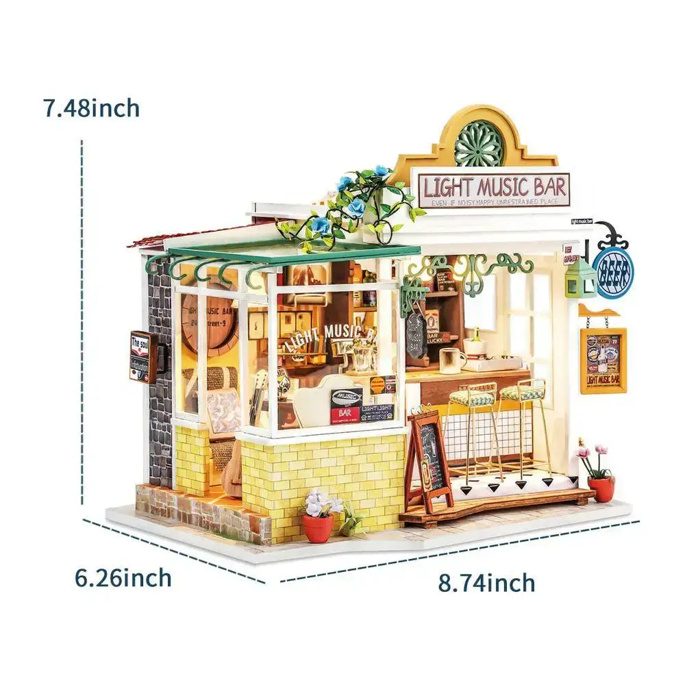 Light Music Bar DIY Miniature House Kit