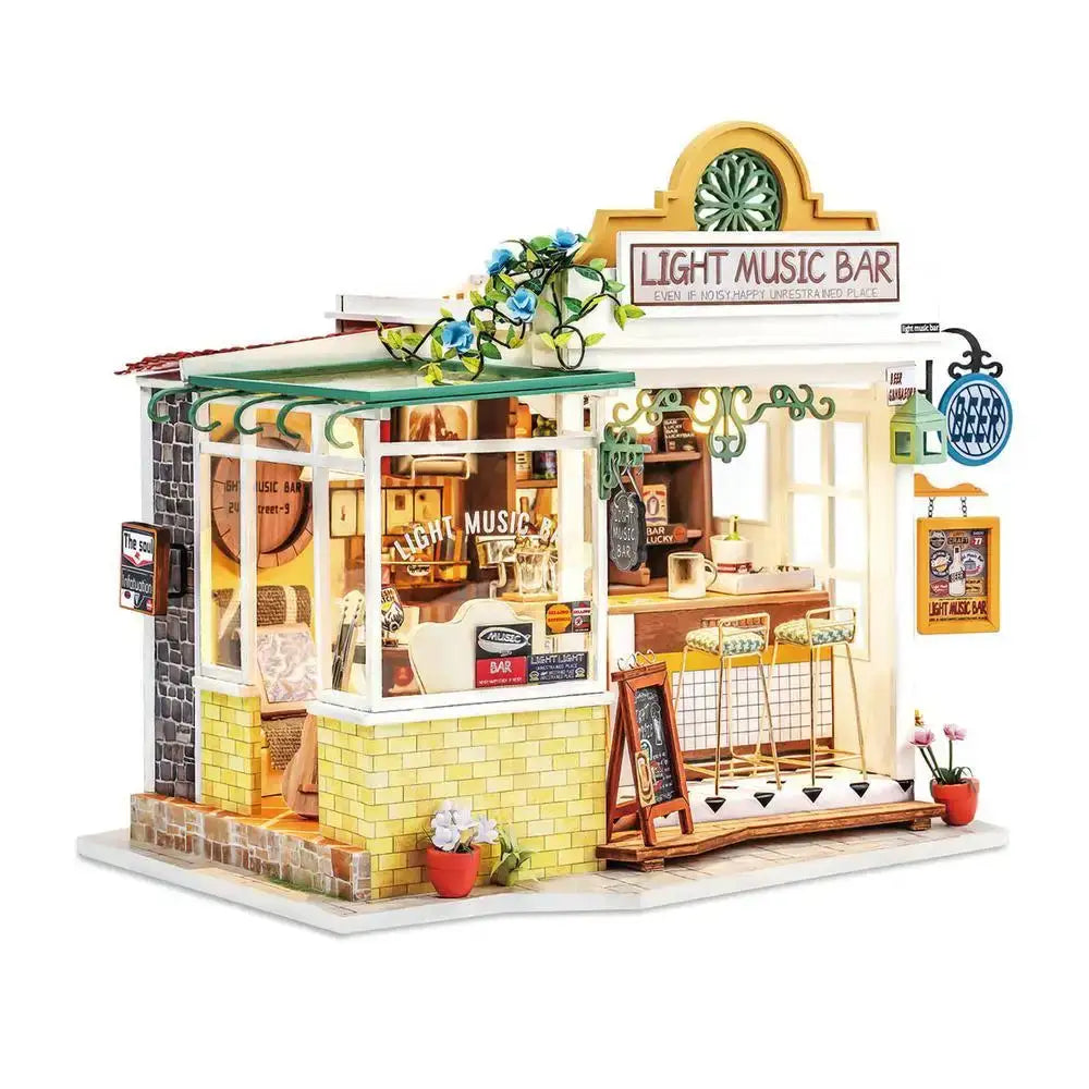 Light Music Bar DIY Miniature House Kit