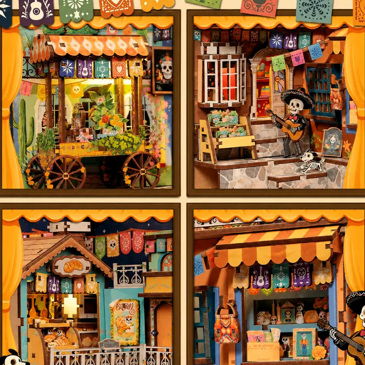 Marigold Festival DIY book nook kit, view 5