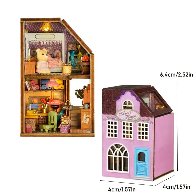 Miniature Dollhouse – Wooden DIY Assembly Kit