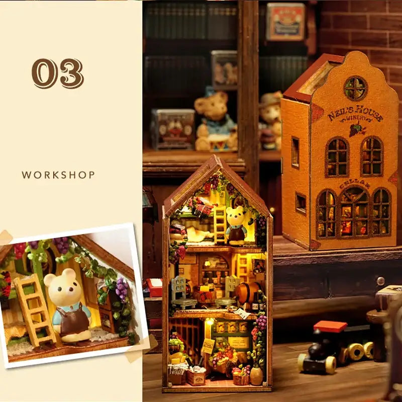 Miniature Dollhouse – Wooden DIY Assembly Kit