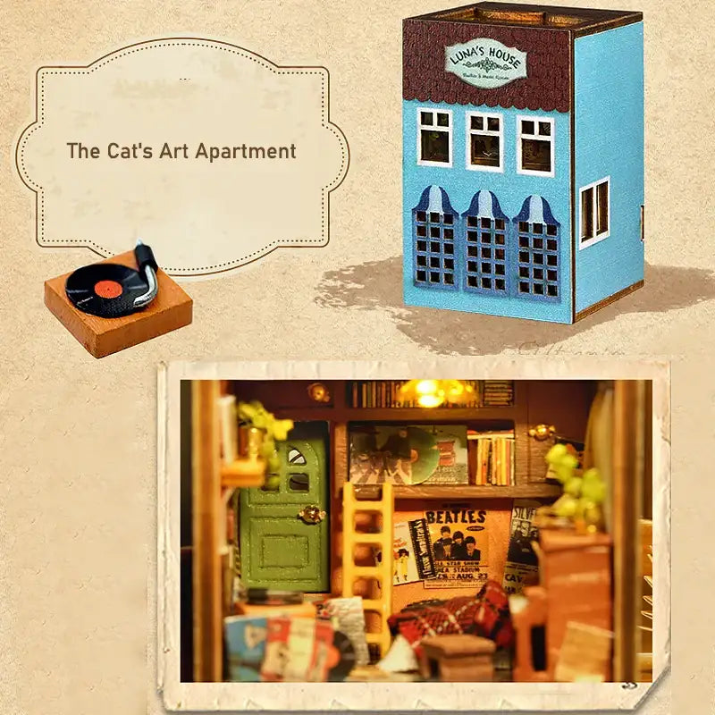 Miniature Dollhouse – Wooden DIY Assembly Kit