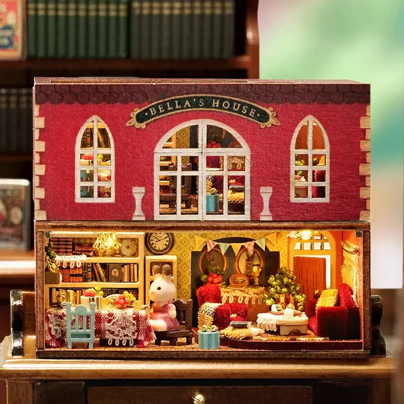 Miniature Dollhouse – Wooden DIY Assembly Kit