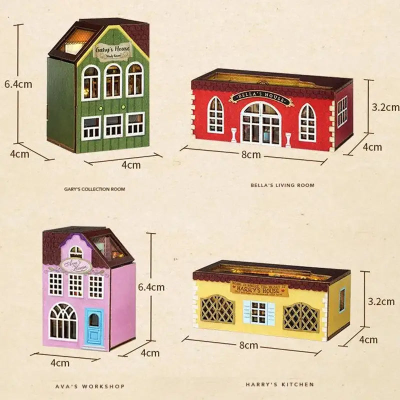 Miniature Dollhouse – Wooden DIY Assembly Kit