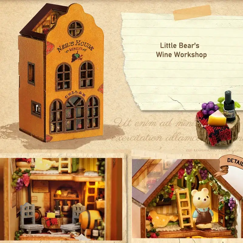 Miniature Dollhouse – Wooden DIY Assembly Kit