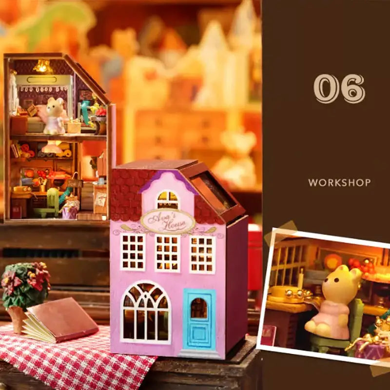 Miniature Dollhouse – Wooden DIY Assembly Kit