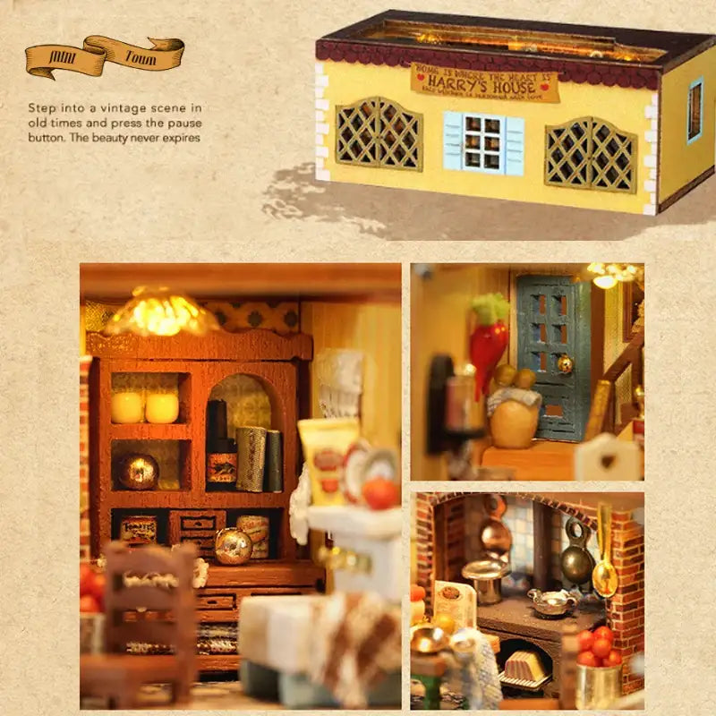 Miniature Dollhouse – Wooden DIY Assembly Kit
