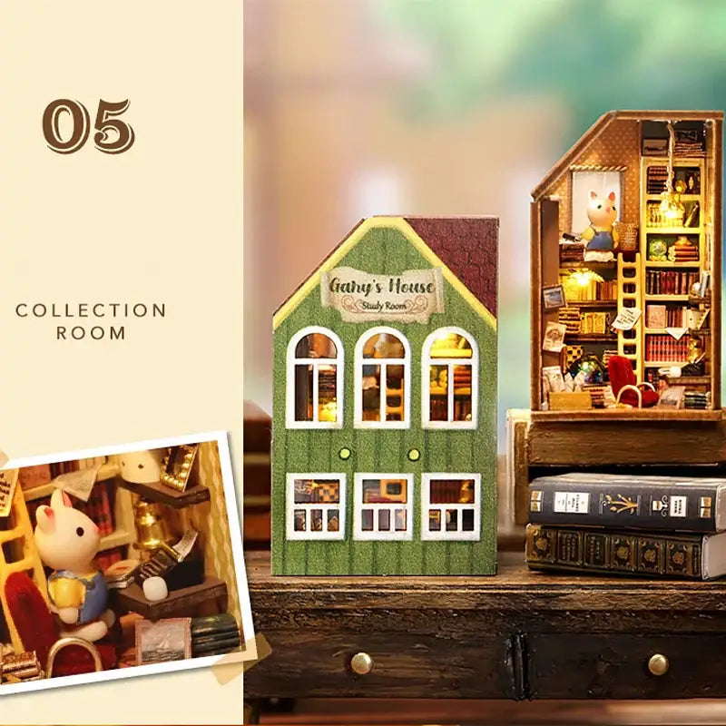 Miniature Dollhouse – Wooden DIY Assembly Kit