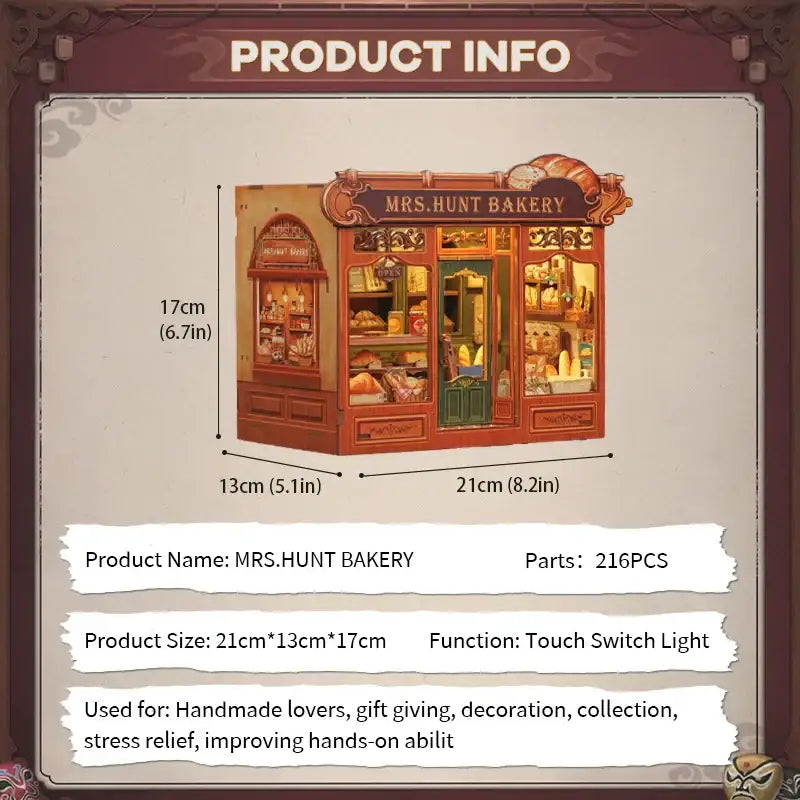 Mrs. Hunt Bakery DIY Book Nook Kit