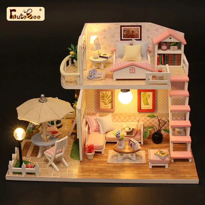 ’Pink Loft’ DIY Miniature House Kit