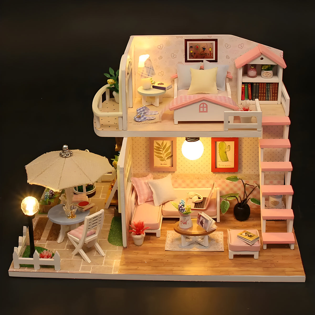 ’Pink Loft’ DIY Miniature House Kit
