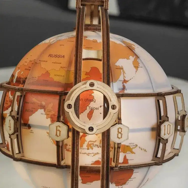 3D Wood Light-up Globe Earth