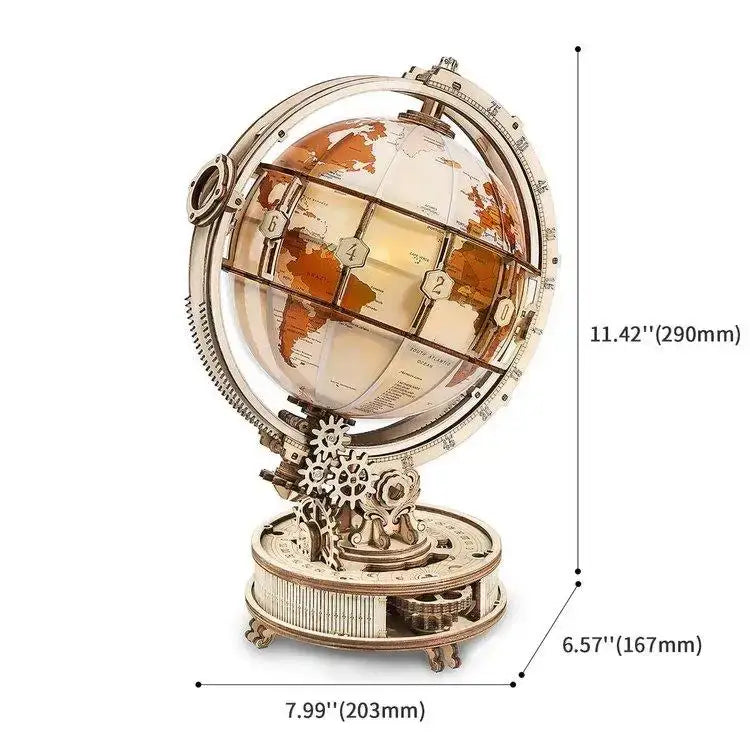 3D Wooden Light-Up Globe Puzzle