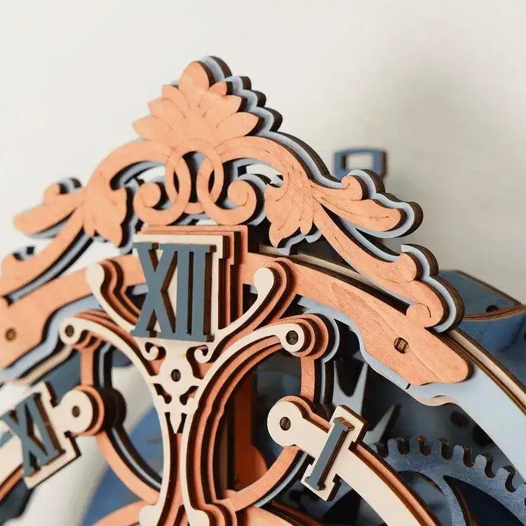 3D Wooden Mechanical Renaissance Clock