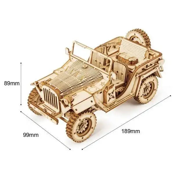 3D Wooden Military Jeep Willys Puzzle