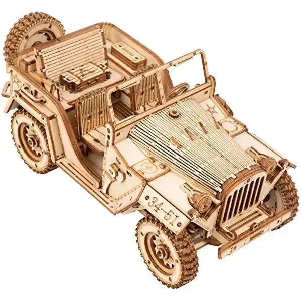 3D Wooden Military Jeep Willys Puzzle