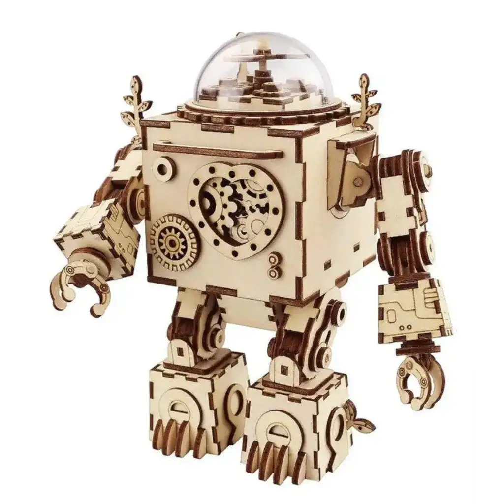 3D Wooden Morpheus Mechanical Robot Puzzle